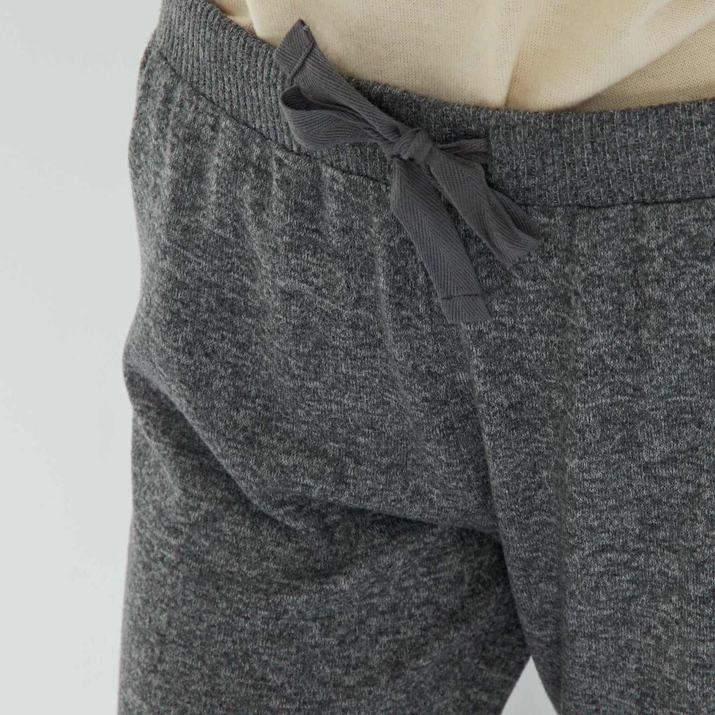 Pantalon de pyjama uni gris fonc