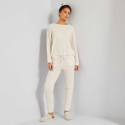 Ensemble de pyjama long nid d'abeilles - 2 pi ces Rose