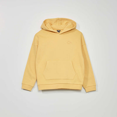 Sweat uni capuche Jaune