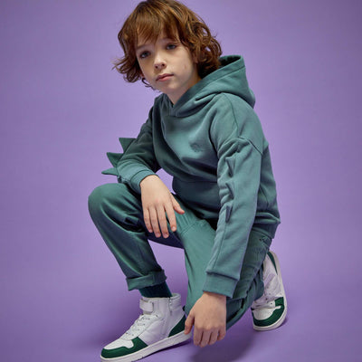 Sweat uni capuche Vert