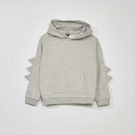 Sweat uni capuche Gris