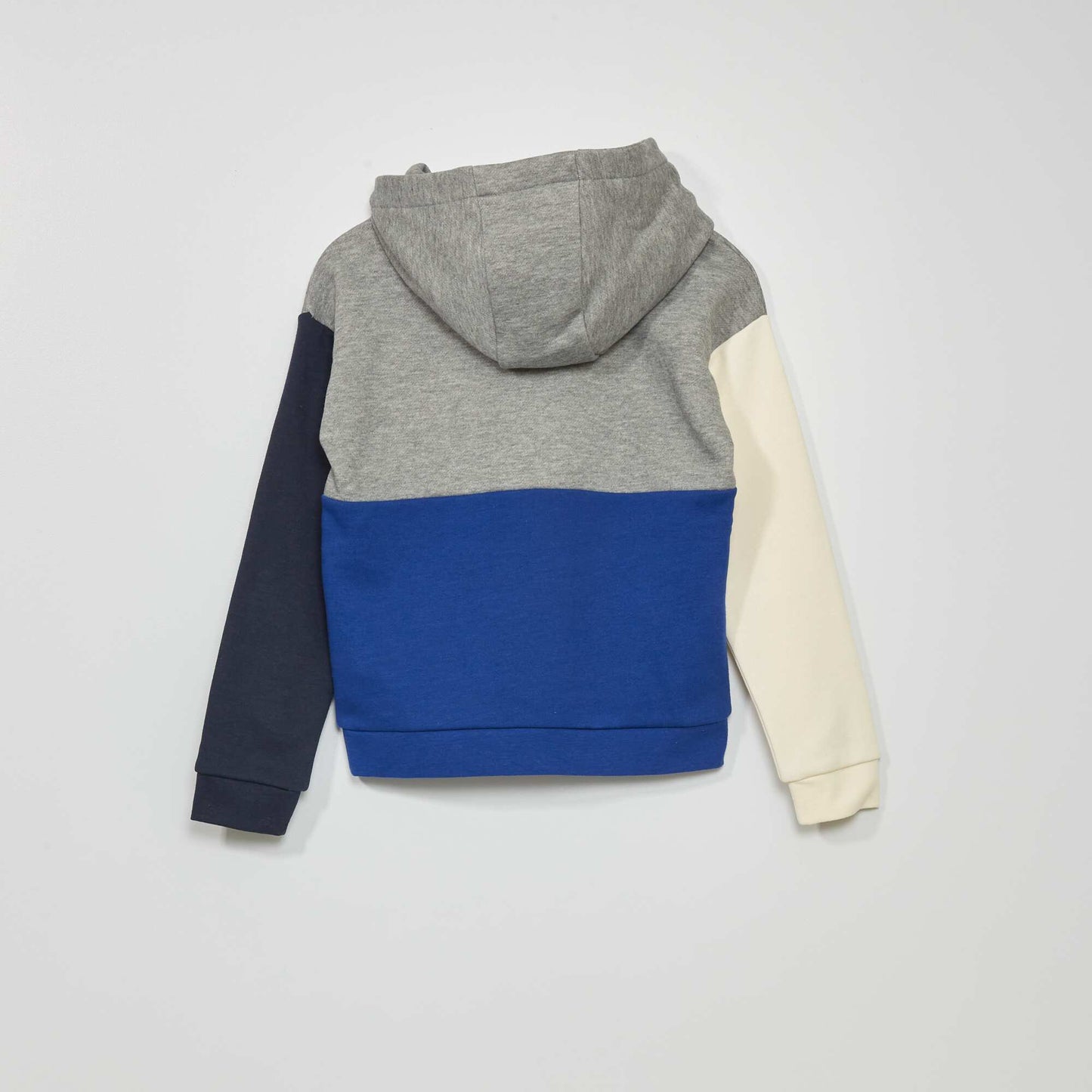 Sweat capuche 'color-block' en molleton Gris/bleu