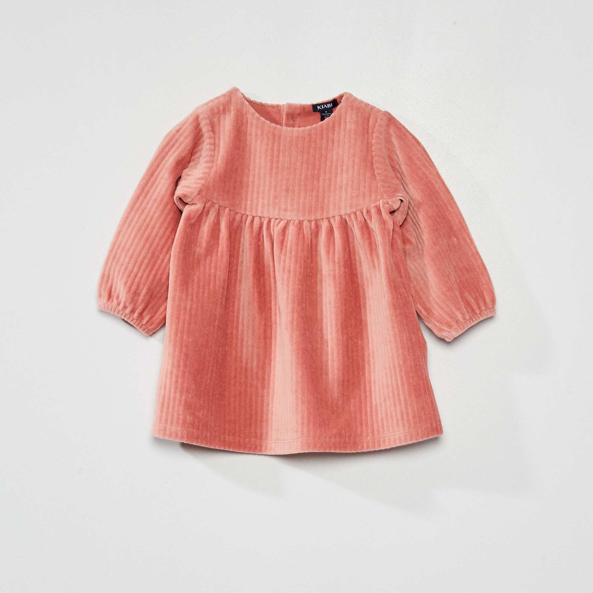 Robe en velours vas e Rose