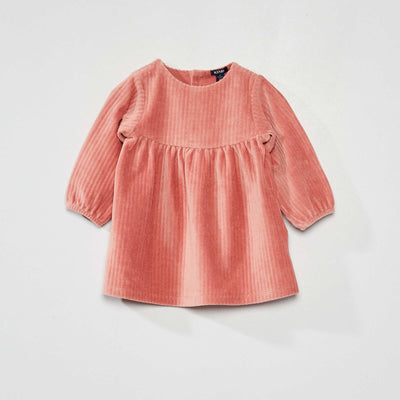 Robe en velours vas e Rose
