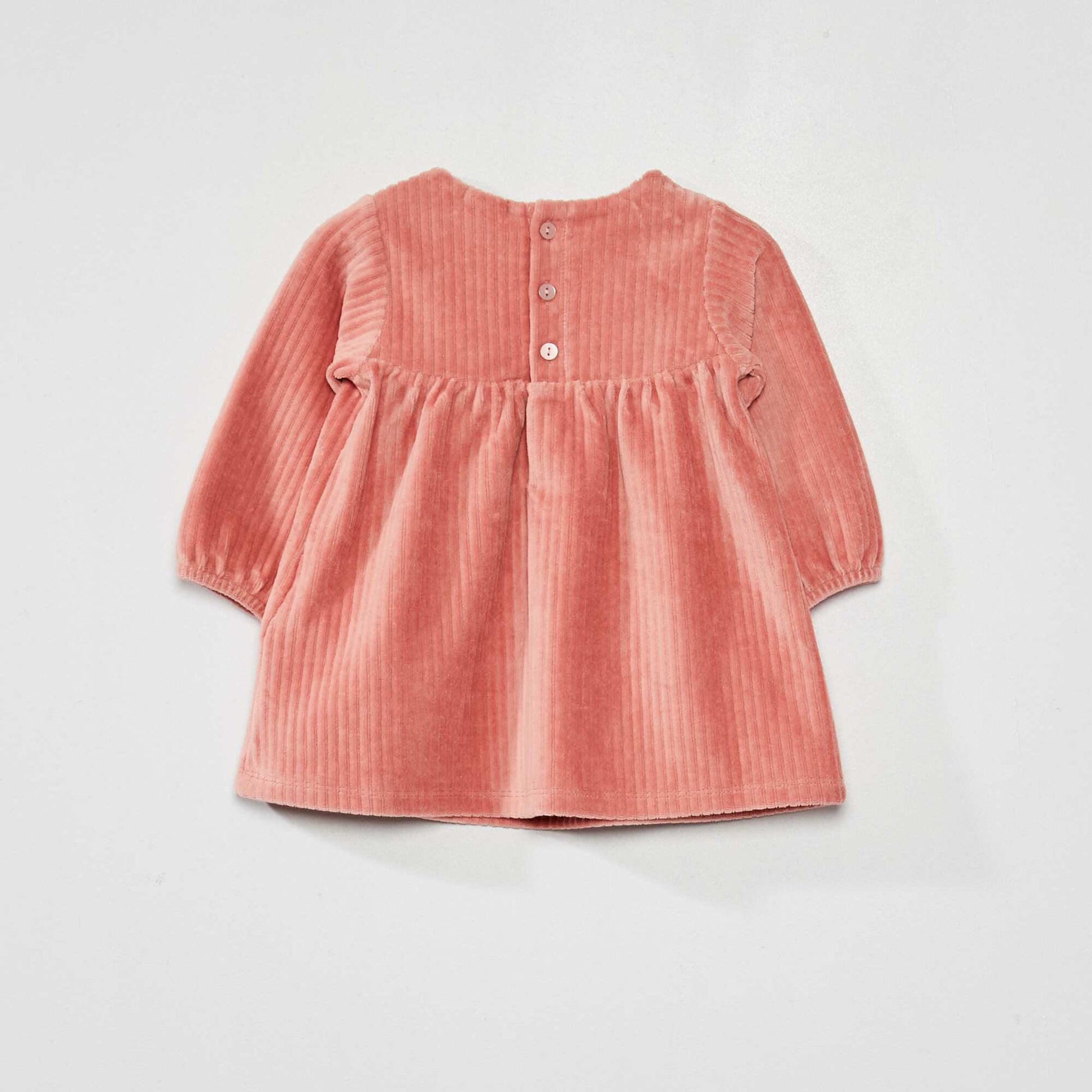 Robe en velours vas e Rose
