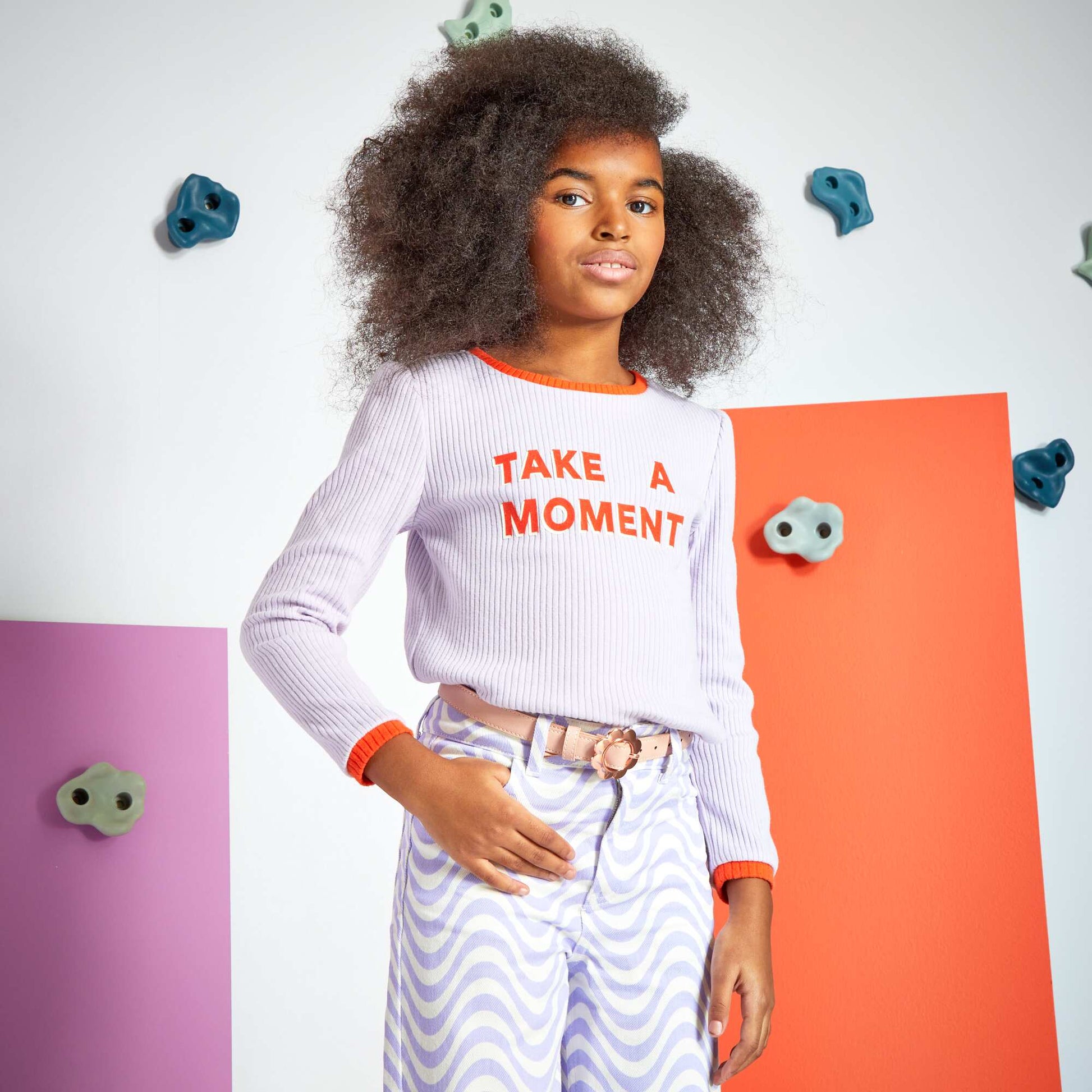 T-shirt en maille c tel e Violet