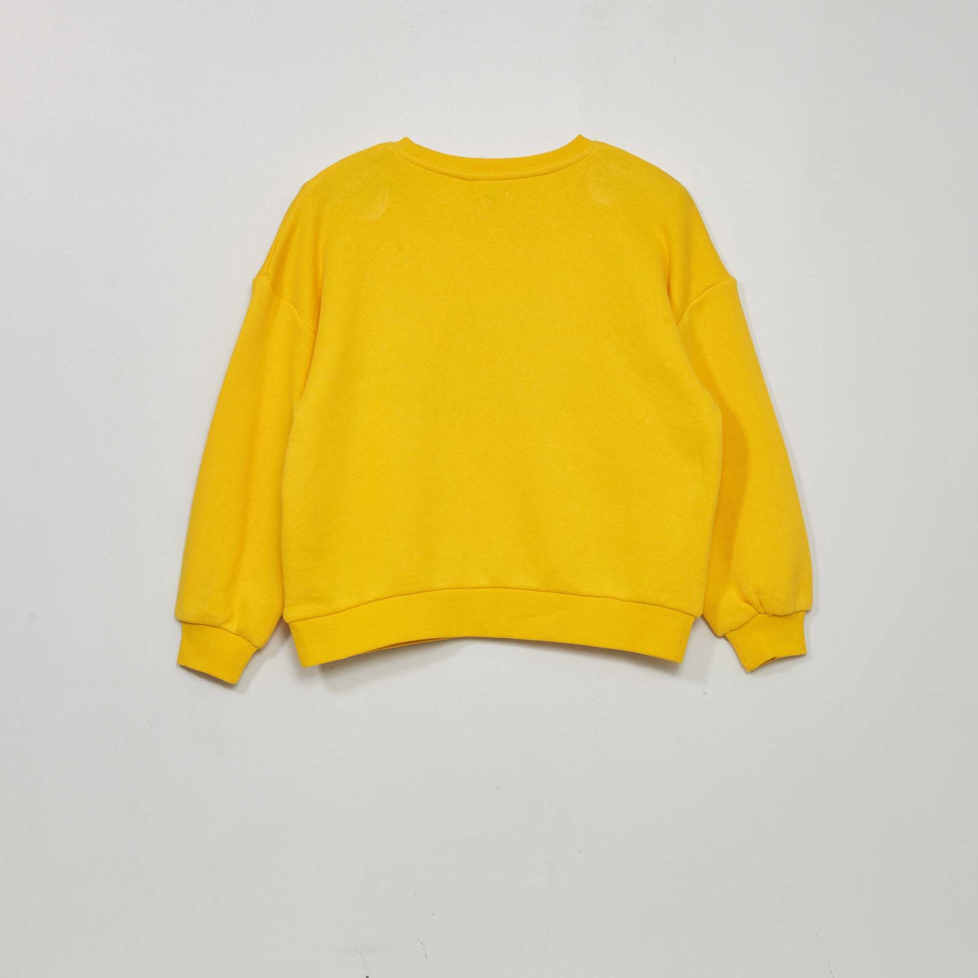 Sweat en molleton avec imprim Jaune