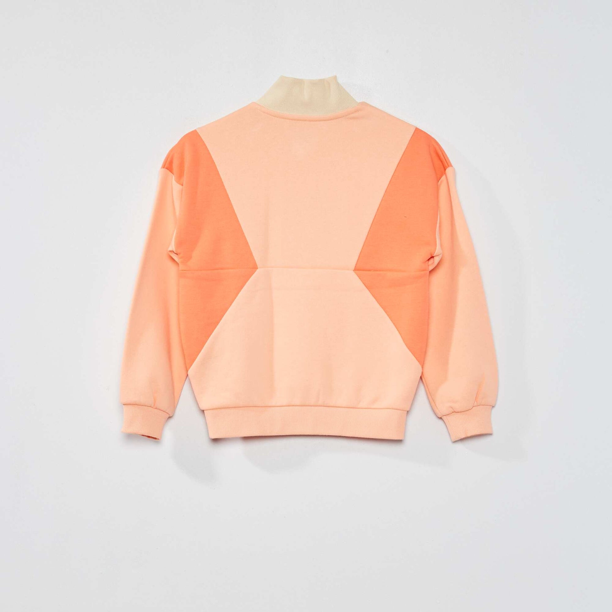 Sweat en molleton color-block Orange