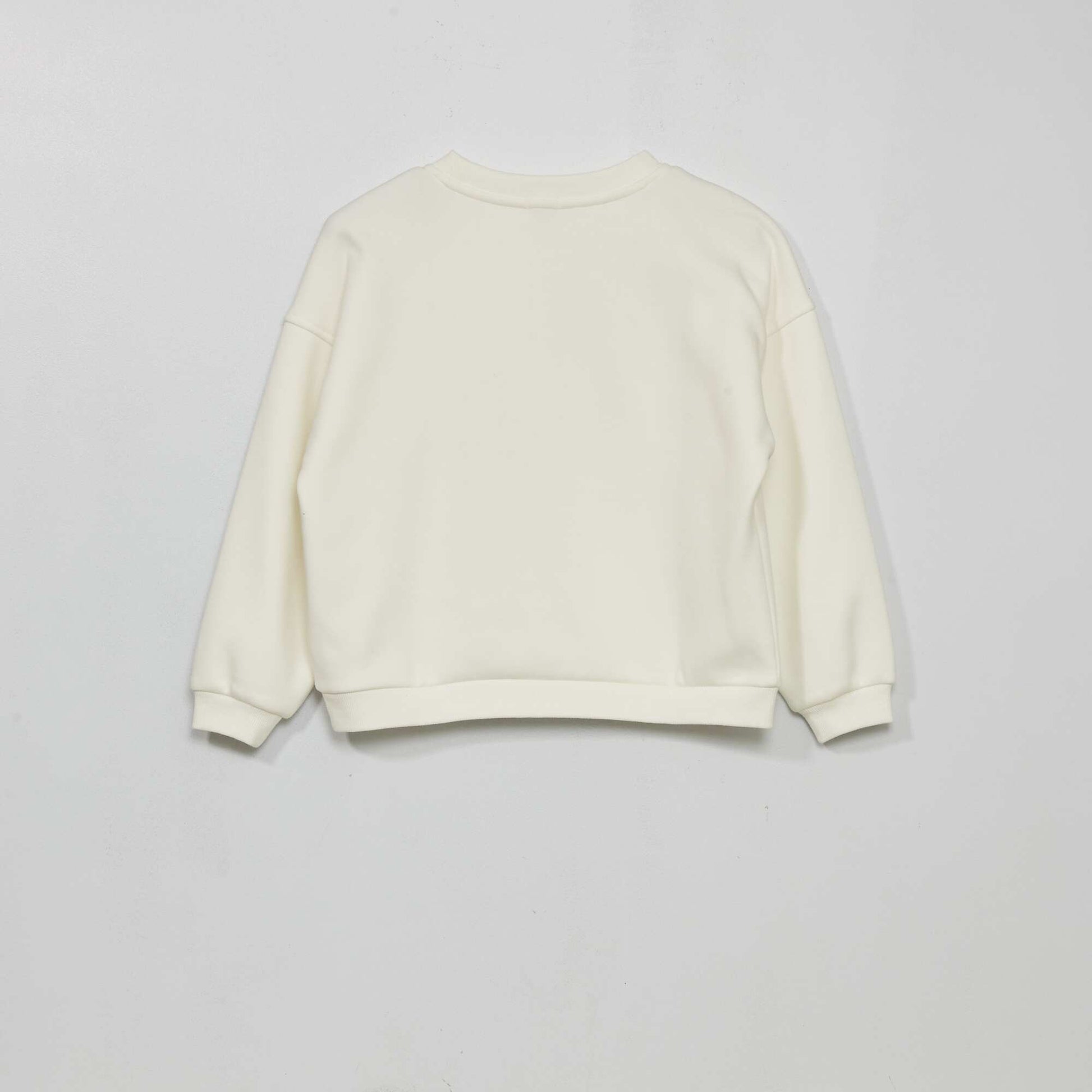 Sweat en molleton imprim Blanc