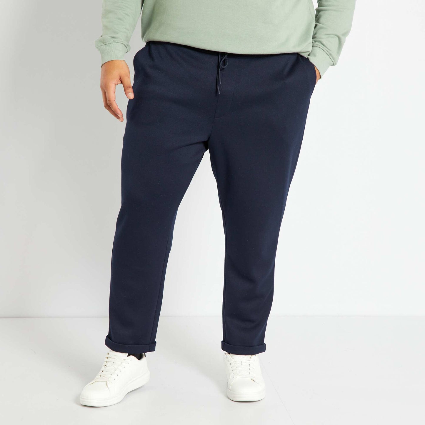 Pantalon de jogging en maille piqu Bleu