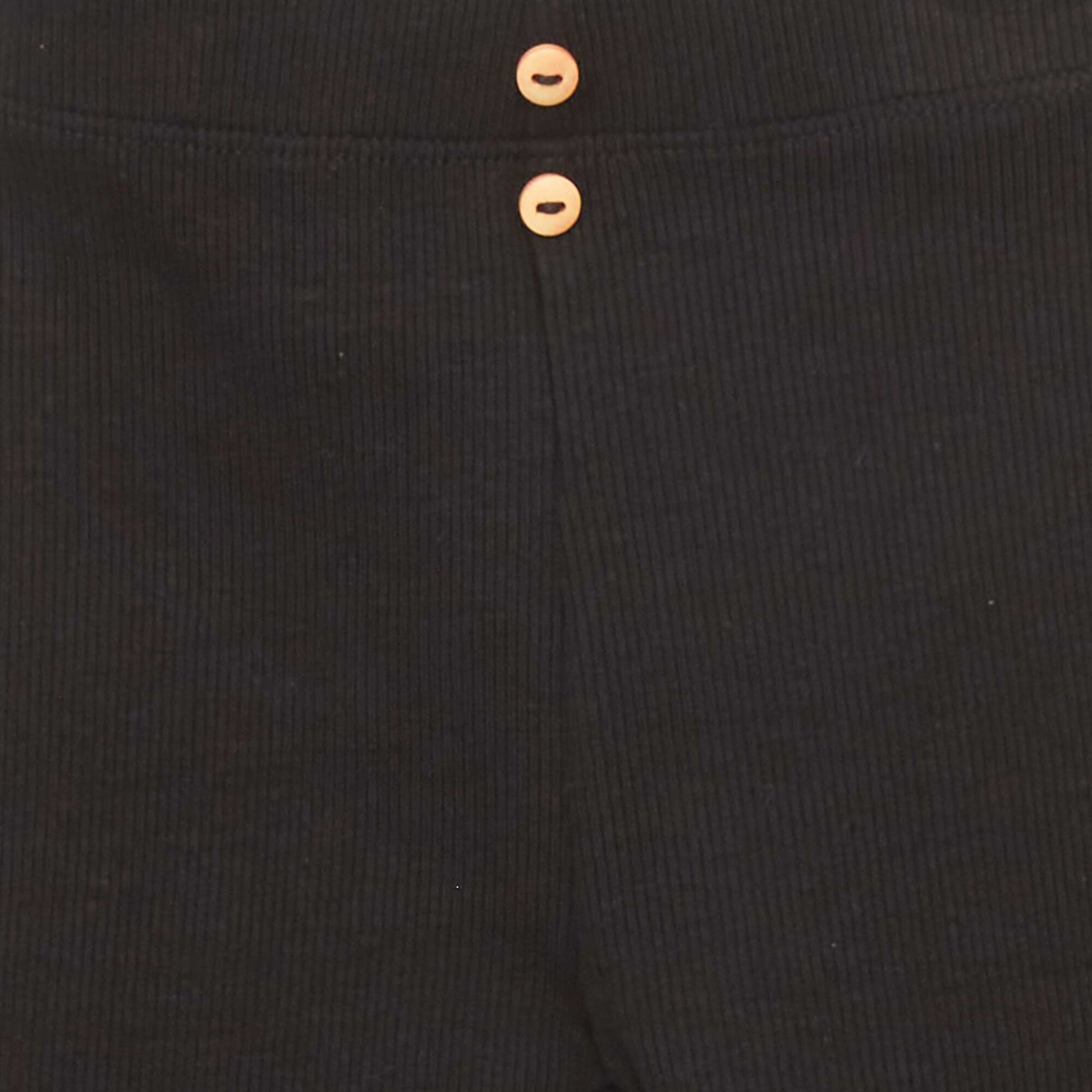 Legging uni en maille c tel e noir