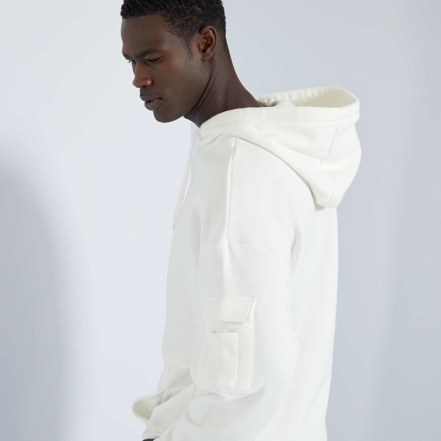 Sweat en molleton capuche Blanc