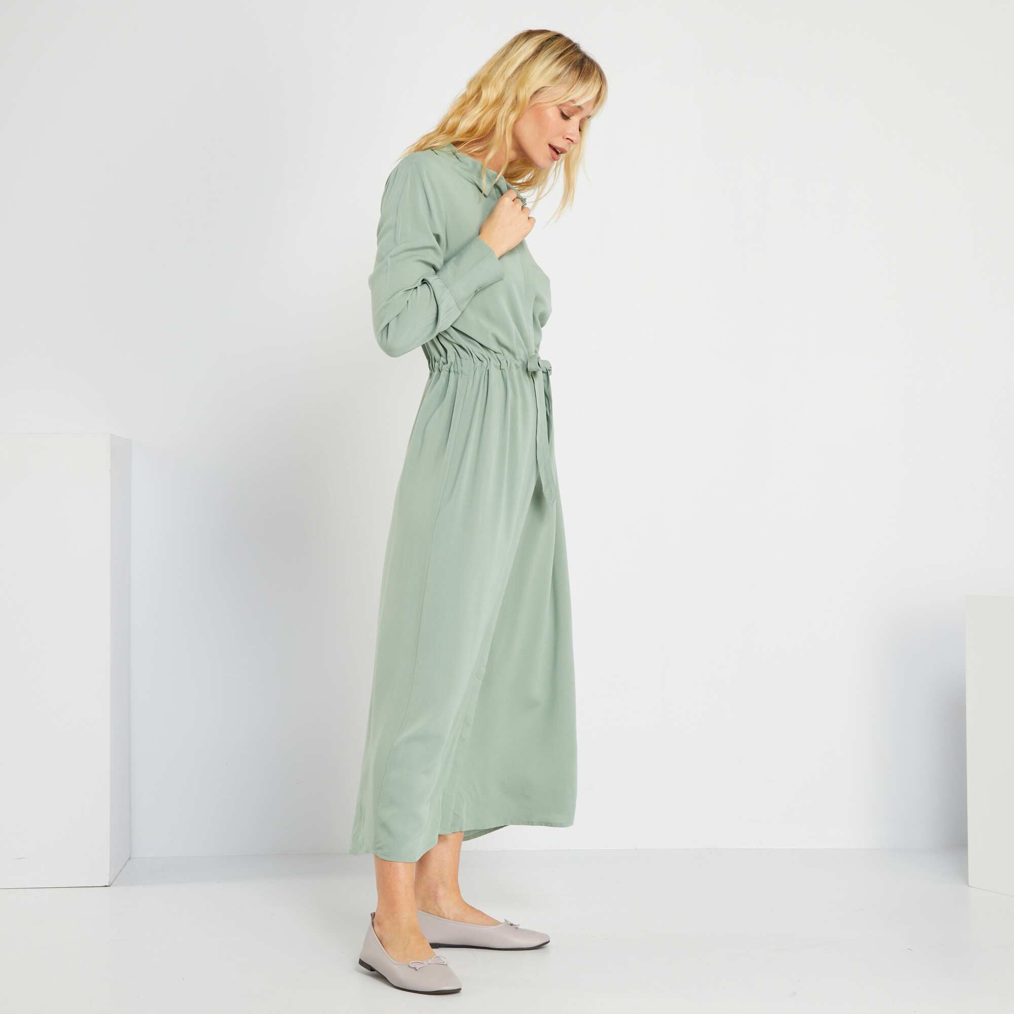 Robe chemise kaki online h&m