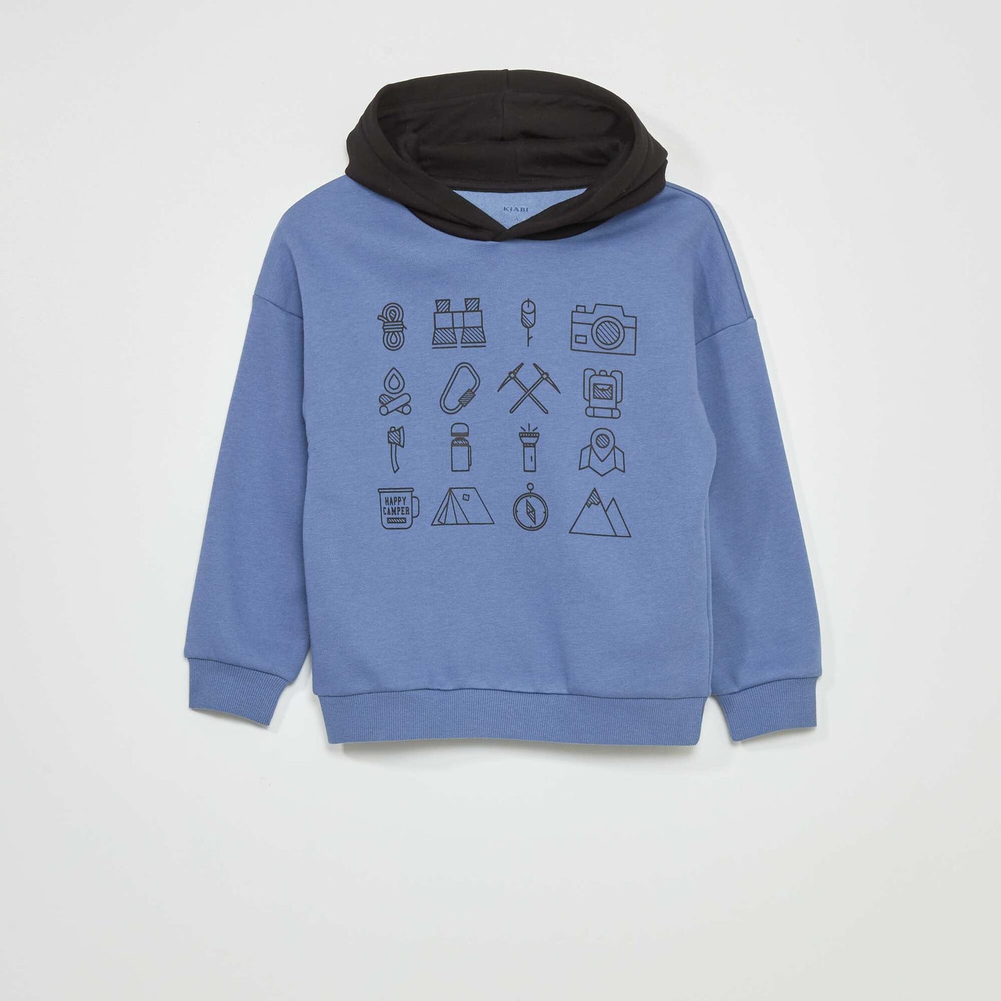 Sweat capuche en molleton Bleu nuit