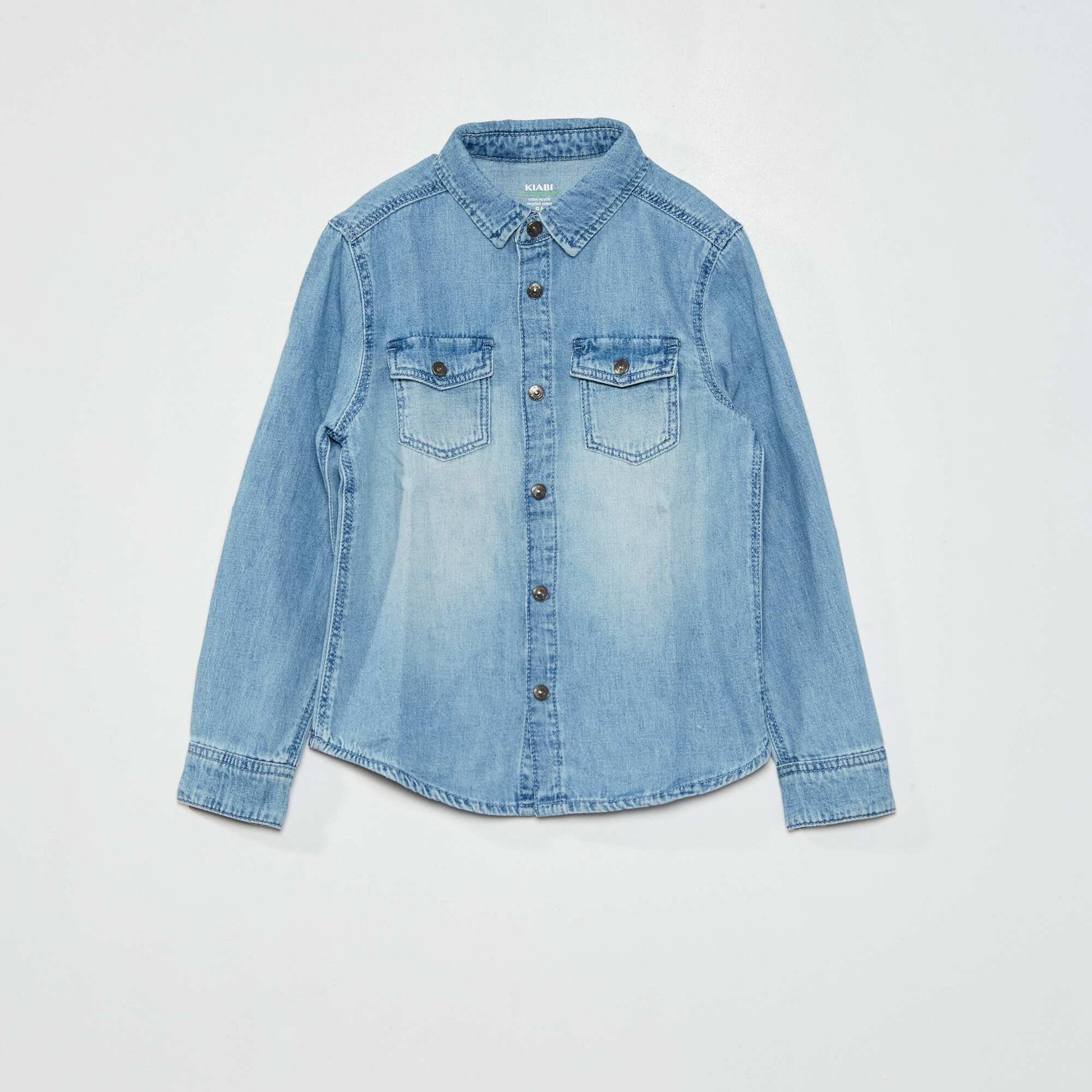 Chemise en denim Bleu