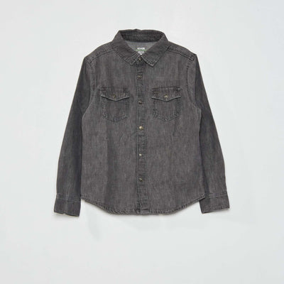 Chemise en denim Gris