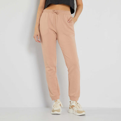 Jogging uni en molleton Rose