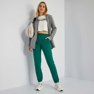Jogging uni en molleton Vert