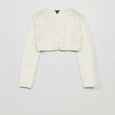 Gilet en maille unie blanc
