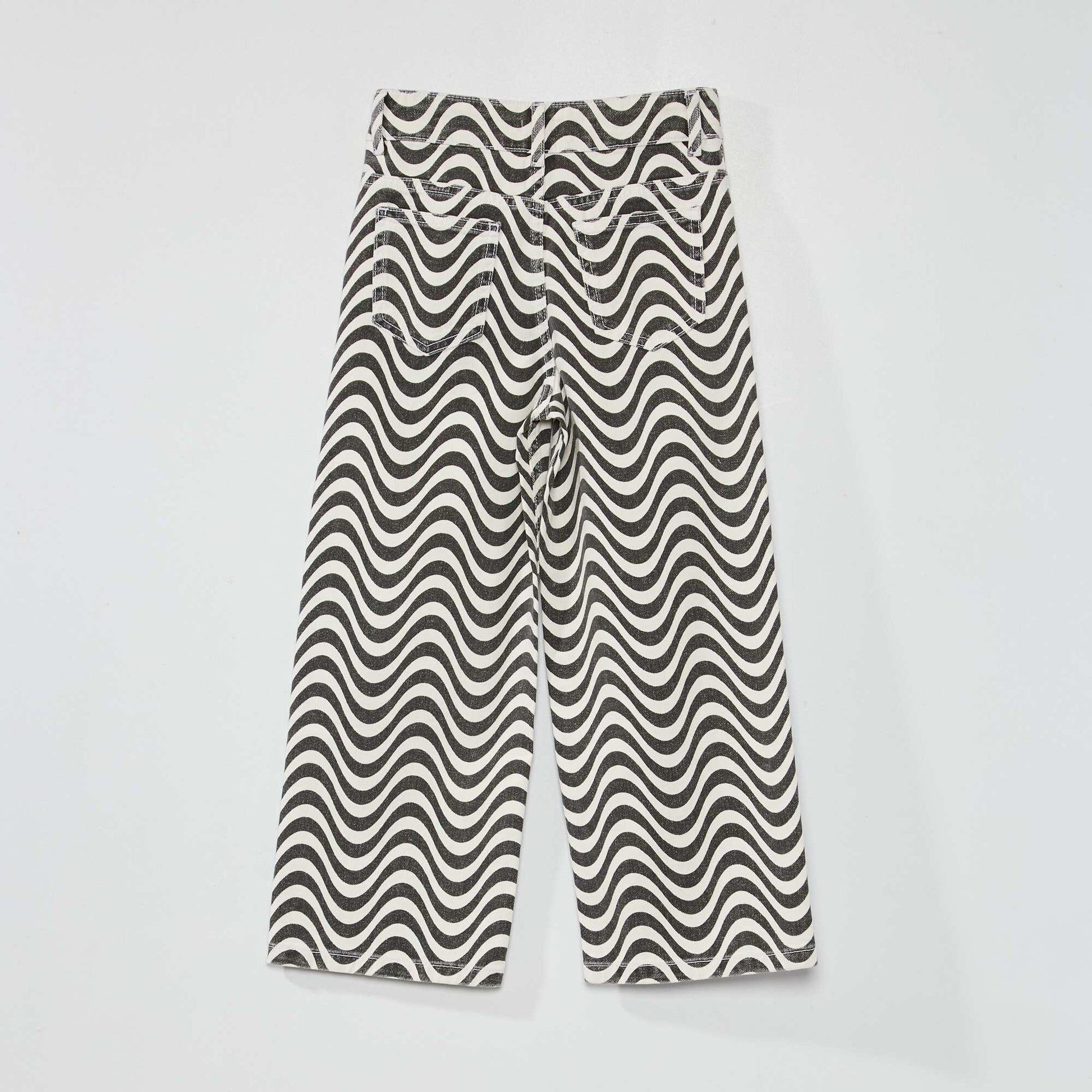 Jean large z br noir/blanc