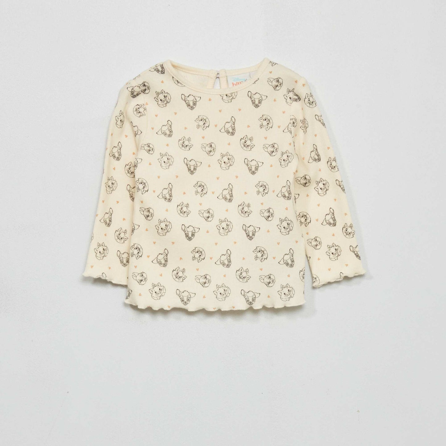 Ensemble salopette + tee-shirt 'Disney Babies' Beige