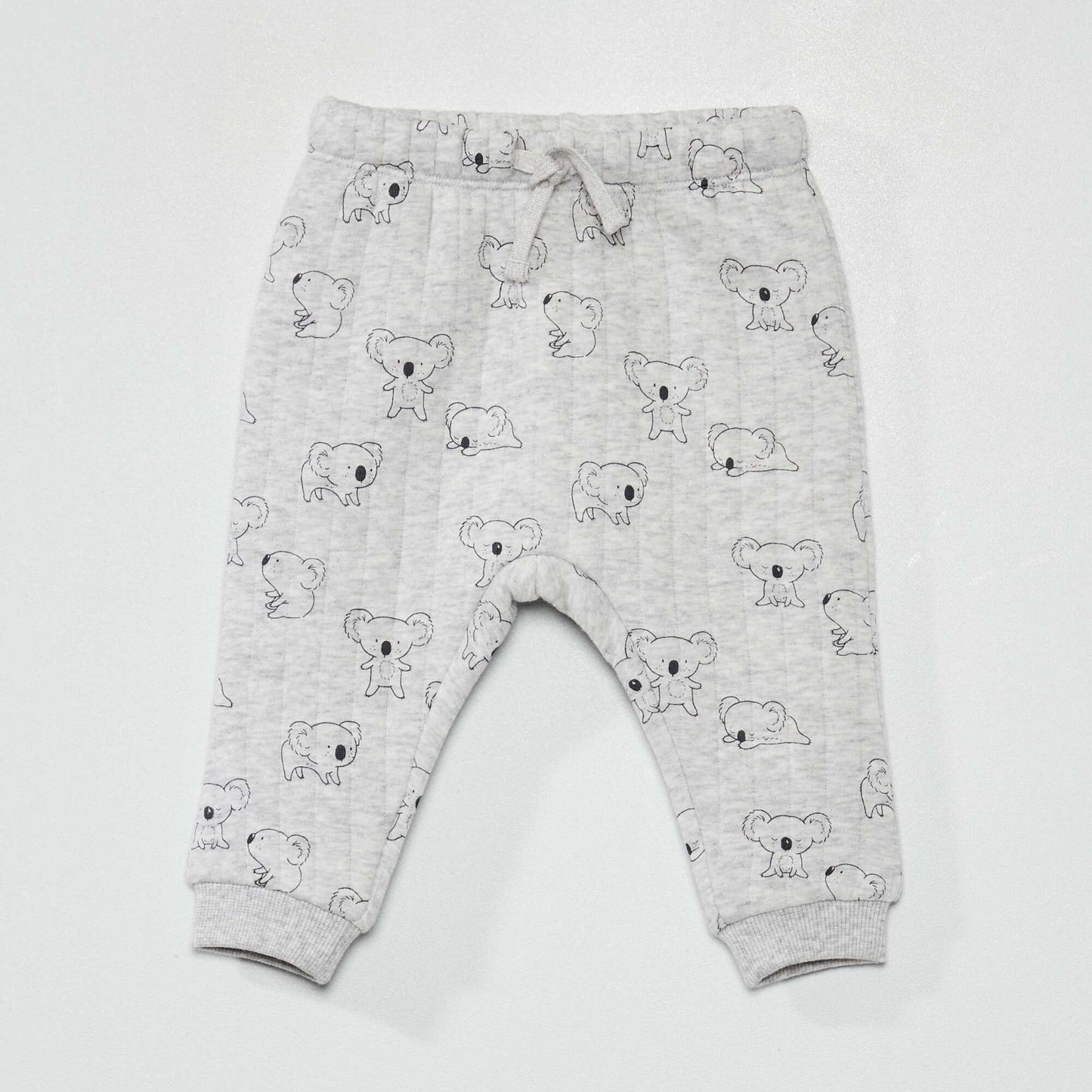 Pantalon en maille matelass e motif animal Gris