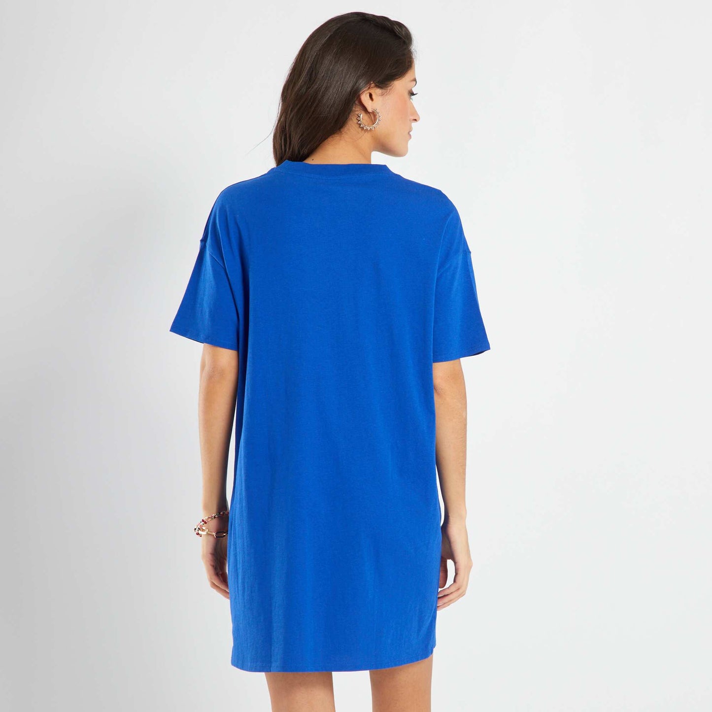 Robe tee-shirt large bleu