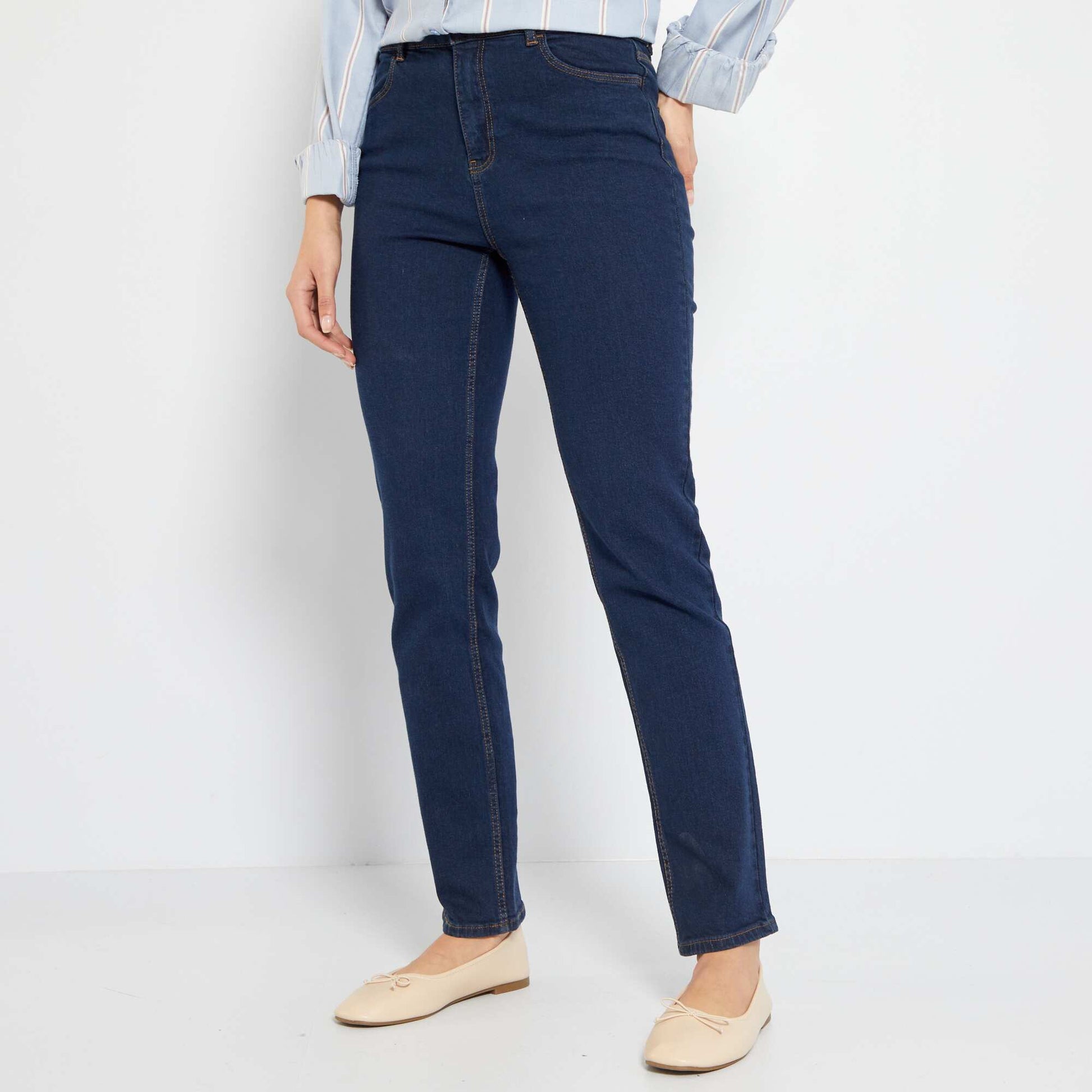 Jean droit taille haute - L30 Brut