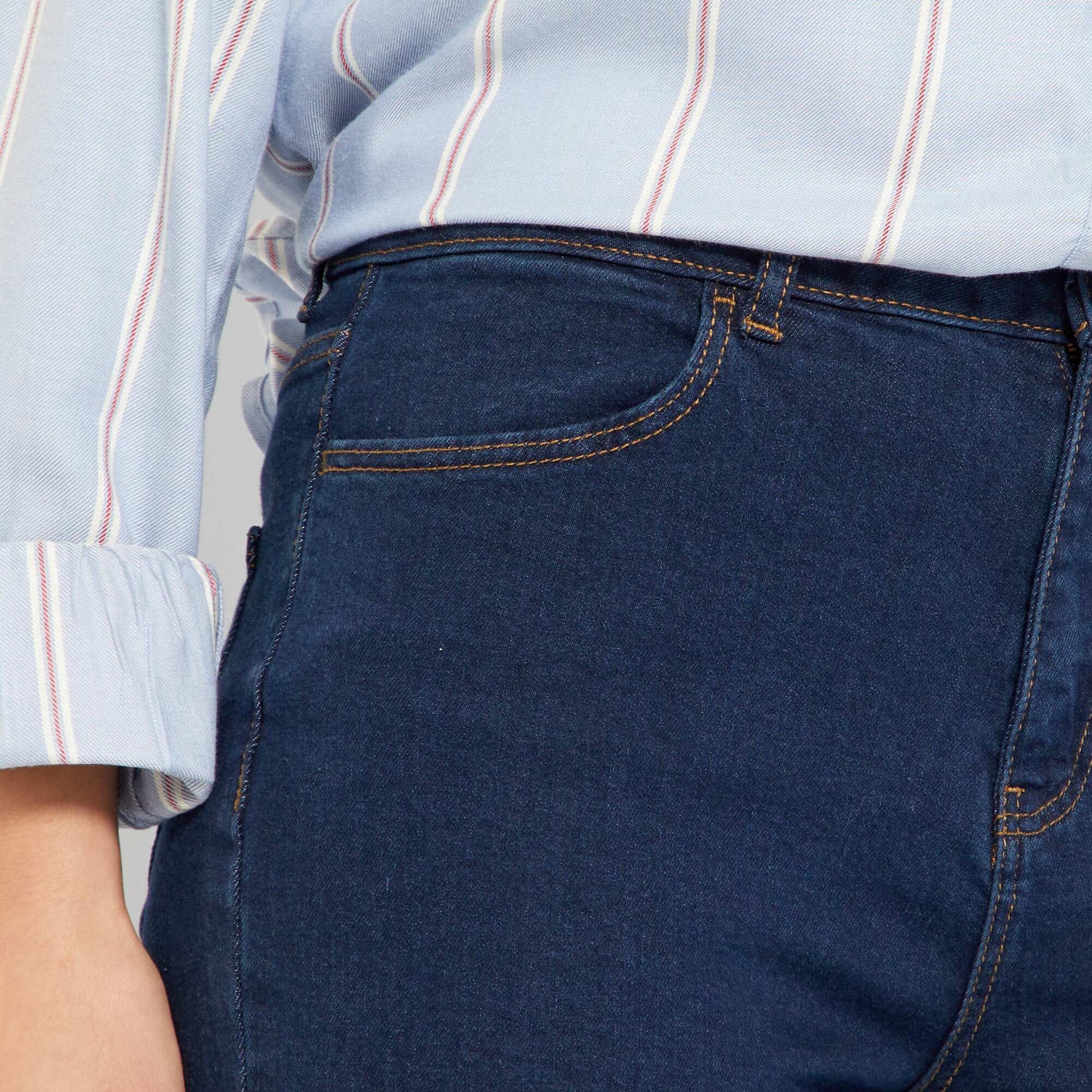 Jean droit taille haute - L30 Brut