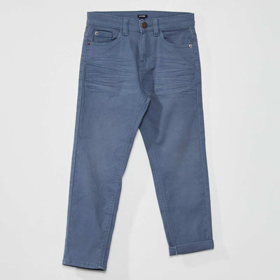 Jean regular avec taille ajustable Bleu