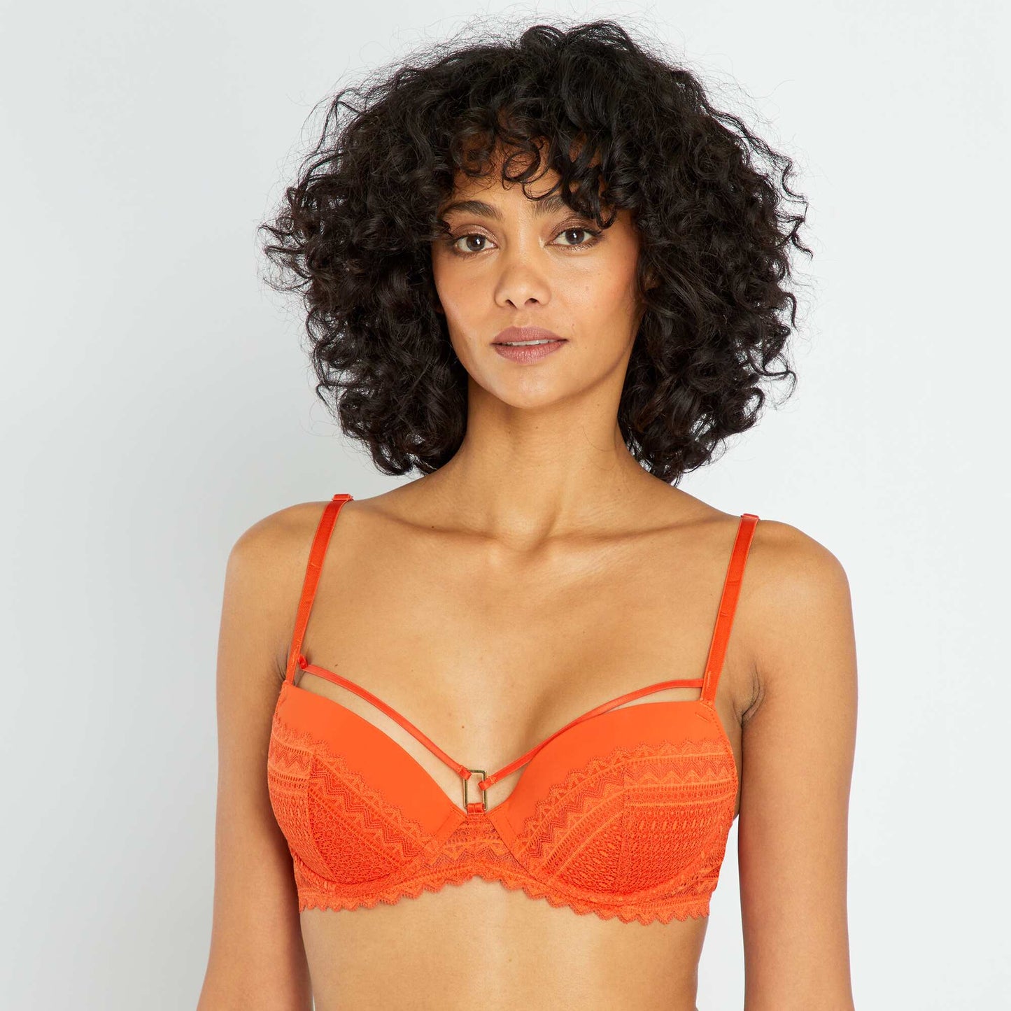 Soutien-gorge ampliforme dentelle orange