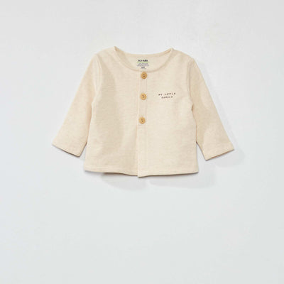 Sweat uni en molleton Beige