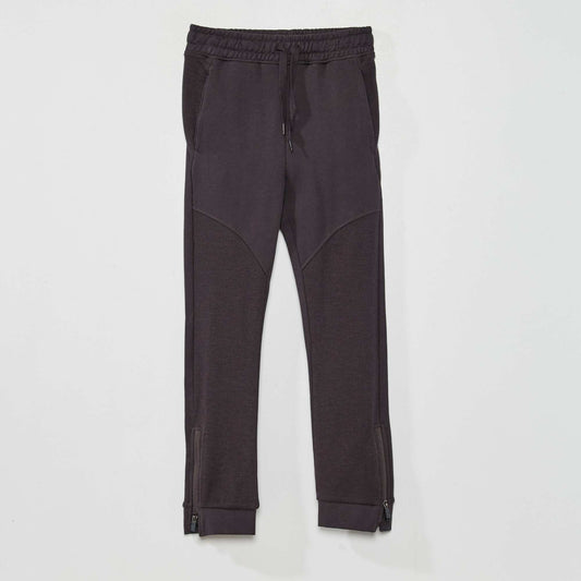 Pantalon de jogging en maille gris fonc