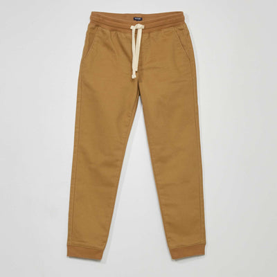 Pantalon uni jogger Beige