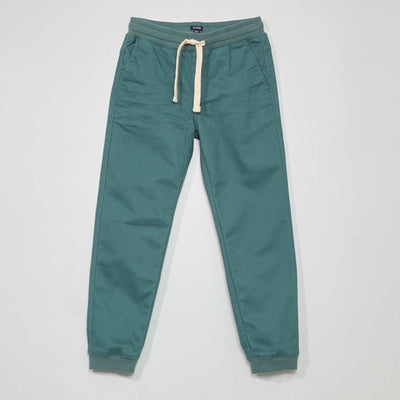 Pantalon uni jogger Vert