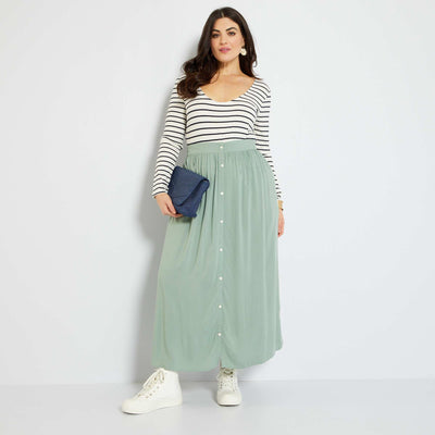 Jupe longue imprim e Vert