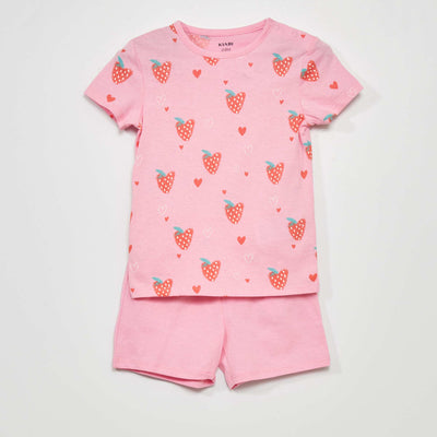 Pyjama t-shirt + short - 2 pi ces Rose