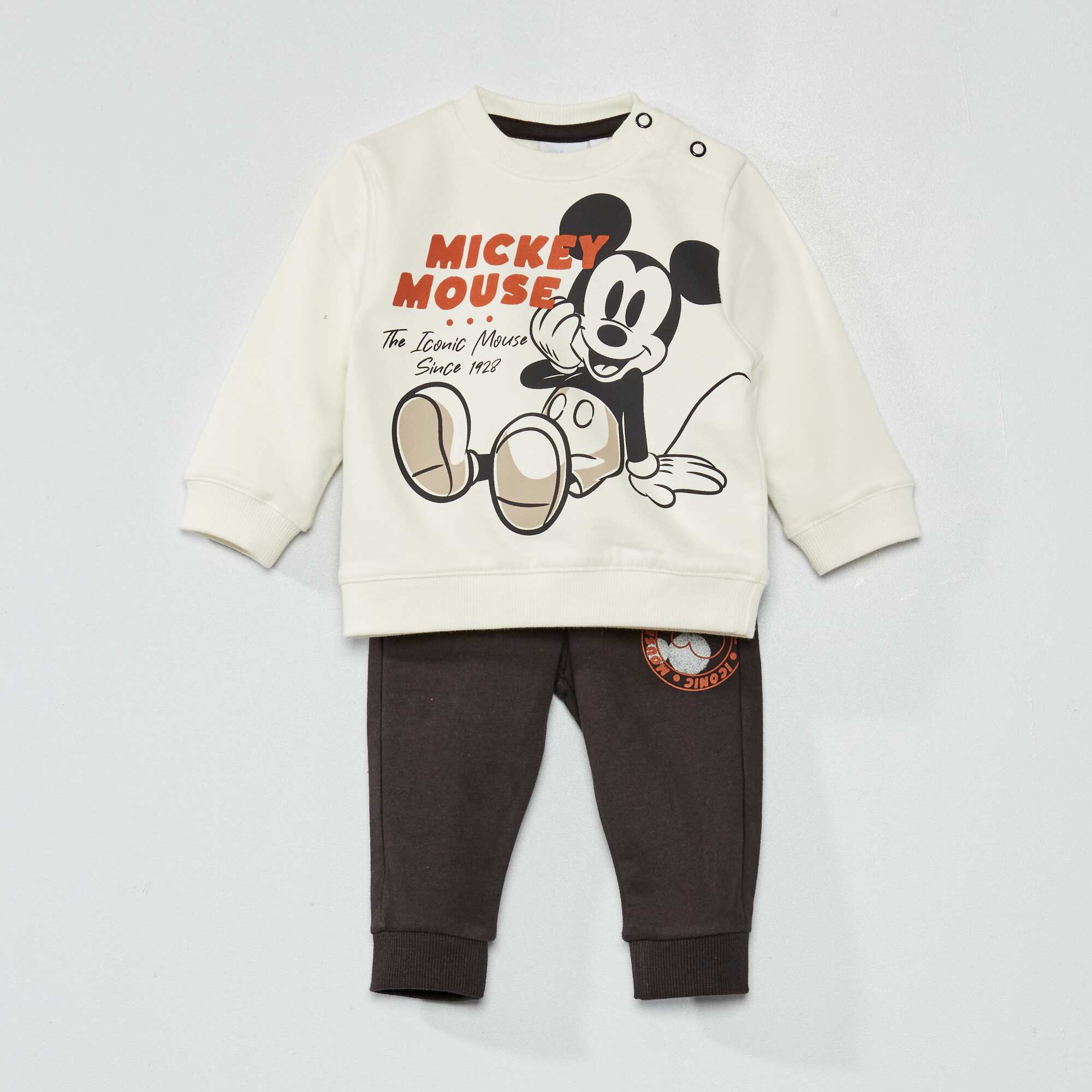 Ensemble sweat pantalon Mickey Mouse Blanc marron