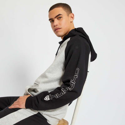 Sweat capuche en molleton Noir