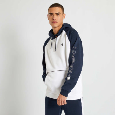 Sweat capuche en molleton Bleu