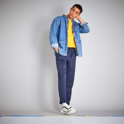 Pantalon de jogging en maille Bleu