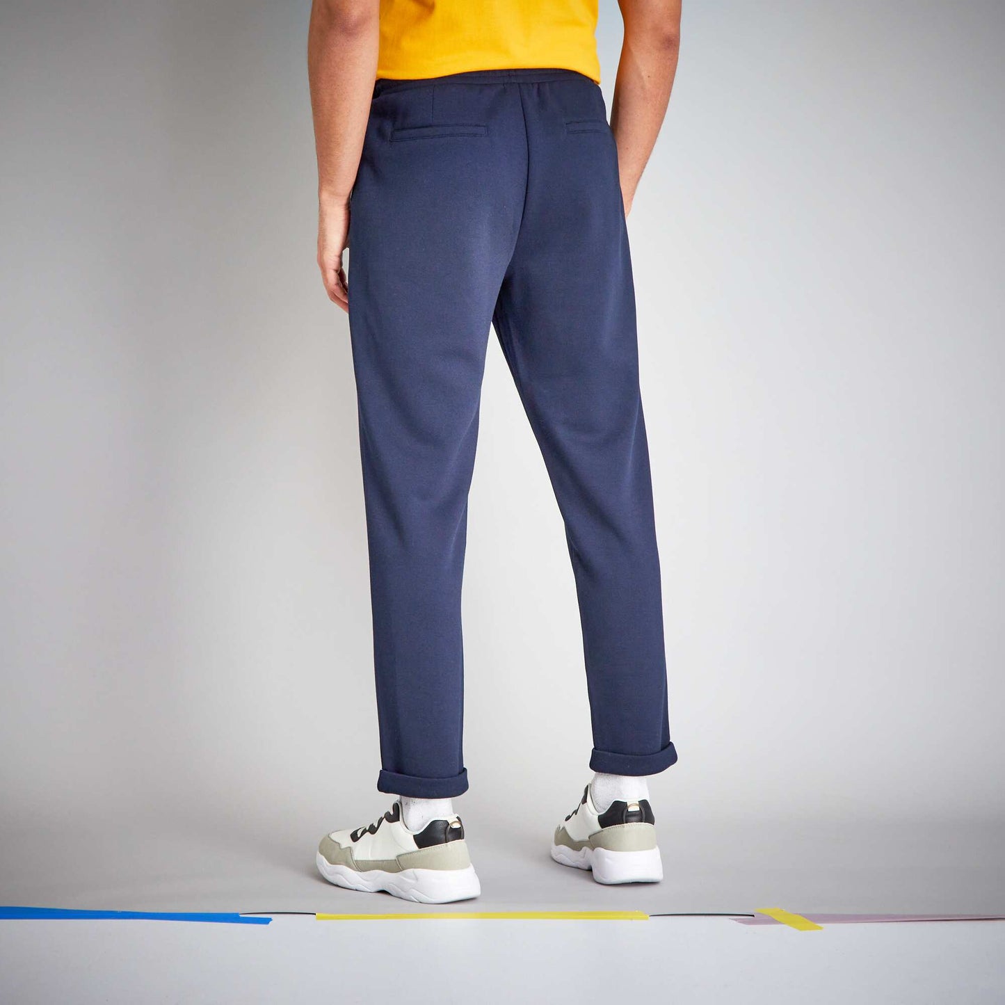 Pantalon de jogging en maille Bleu