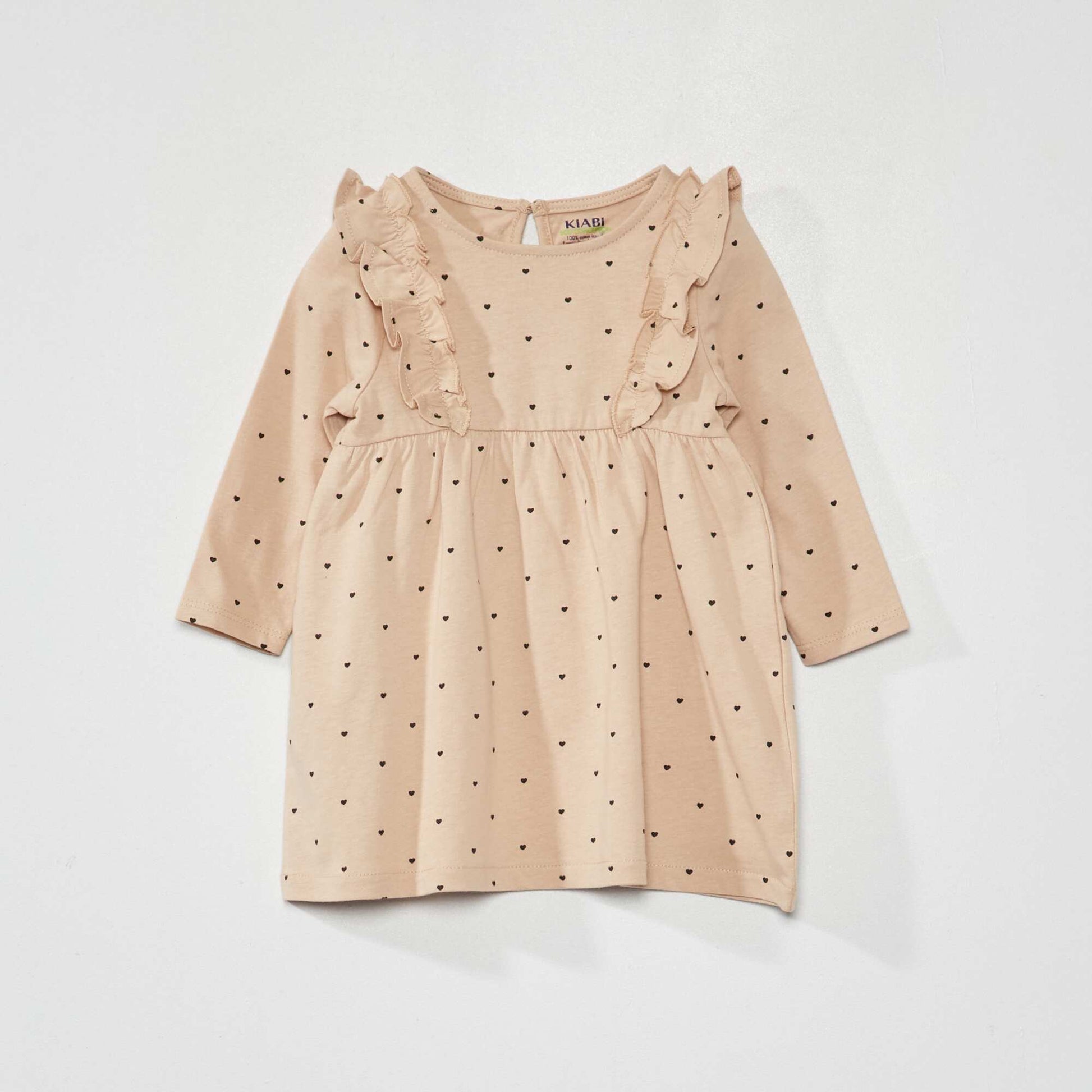 Robe vas e imprim fleuri Beige