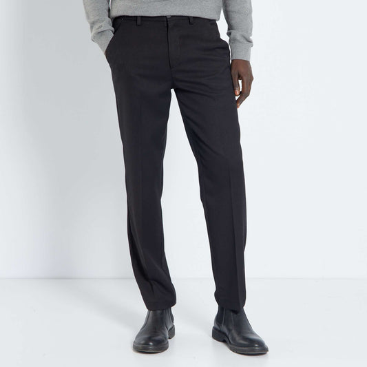 Pantalon slim cigarette stretch noir