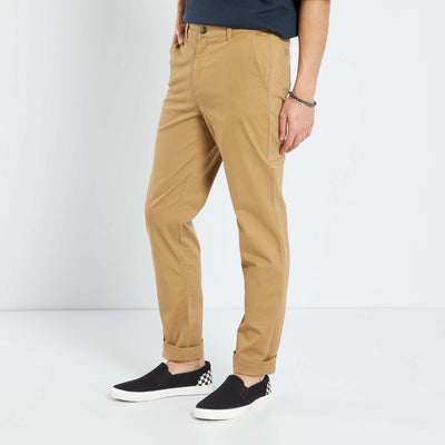 Pantalon chino droit Beige