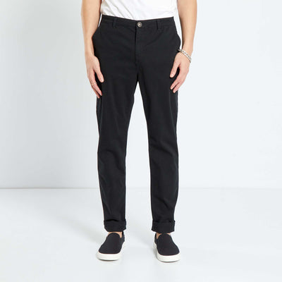 Pantalon chino droit noir