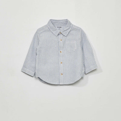 Chemise ray coupe regular Blanc