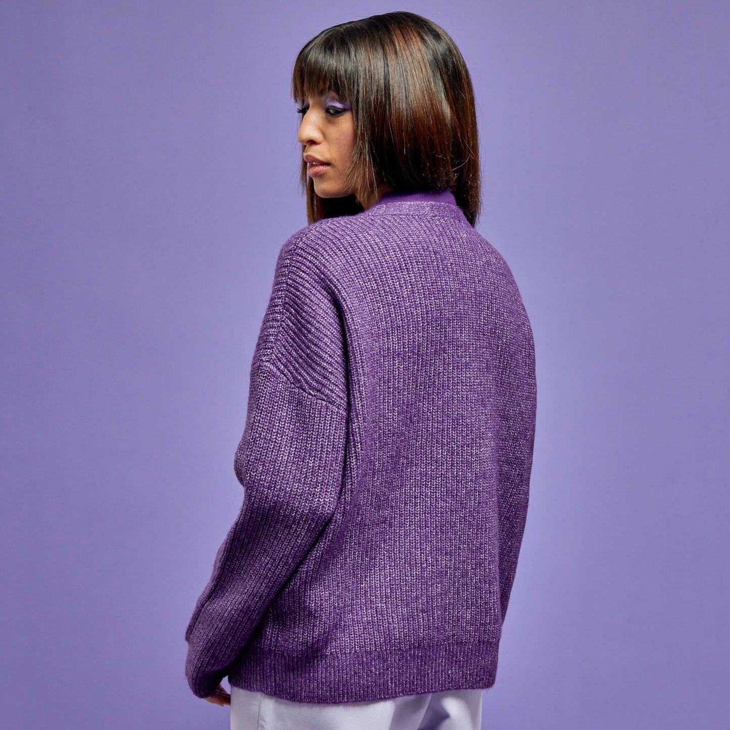 Pull maille tricot Violet