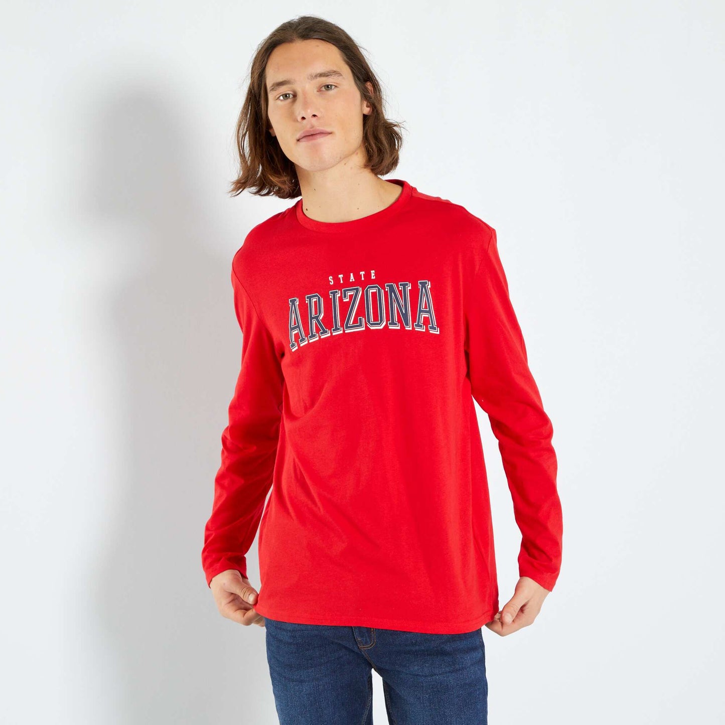 T-shirt en jersey avec imprim fantaisie Rouge 'Arizona'