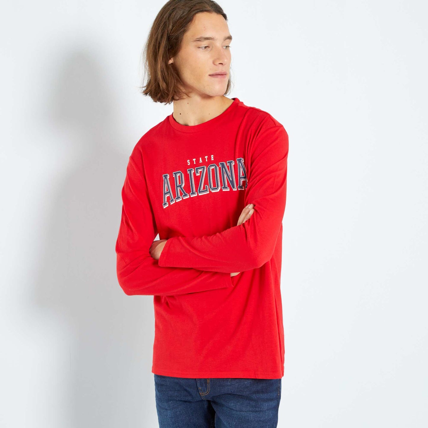 T-shirt en jersey avec imprim fantaisie Rouge 'Arizona'